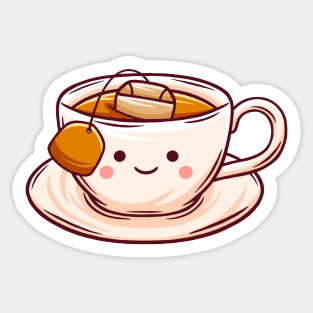 Kawaii Hot Tea Sticker